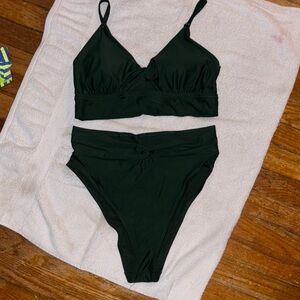 Aerie Forest Green Bikini Set, L